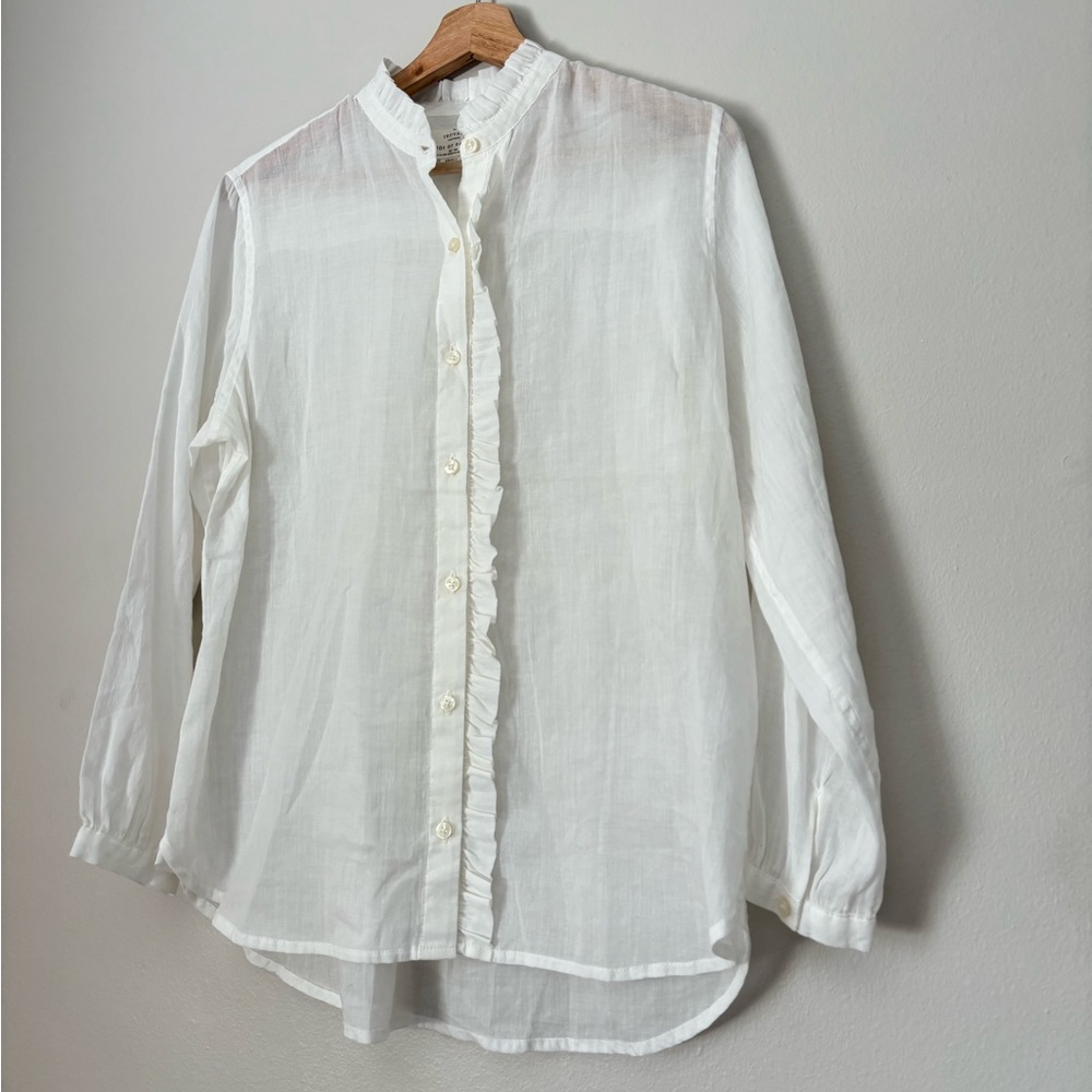 Trovata White Cotton Ramie Coastal Shirt - Picture 3 of 12